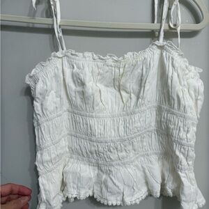 Miami White Ruffled Top